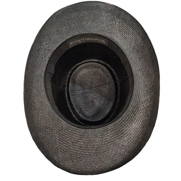 Vintage Southwest Statement Straw Hat Black Western Concho Festival Cowgirl Rare - Picture 10 of 13